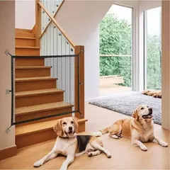Cerca para cães de estimação, portão seguro, guarda de segurança, cercas dobráveis para cães, portão de malha ingeniosa, portão mágico para animais de estimação, suprimentos para animais de estimação