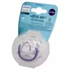 Chupeta Avent Ultra Air 0-6 Meses Menina Pinguim Rosa Lilas na internet