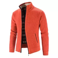 Imagem do Suéter de malha de peito único masculino, cardigã justo, suéteres casuais, casacos sólidos, primavera, outono, nova moda