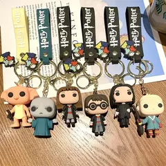 3d harri potter pvc chaveiro brinquedo dobby hermione granger malfoy ron weasley snape figura de ação brinquedos festa cosplay pvc chaveiro - Wolf Magazine