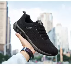 Homens tênis de corrida leve caminhada sapatos esportivos malha clássica respirável sapatos casuais masculinos moda mocassins tênis - comprar online