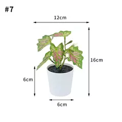 Árvore plástica artificial do bonsai para a decoração home, plantas envasadas, potenciômetro pequeno da simulação, arranjo da flor, ornamentos do jardim - Wolf Magazine