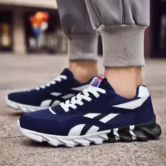 Imagem do Tênis de corrida casual respirável para homens, antiderrapante, absorvente de choque, sapatos de caminhada confortáveis, esportes da moda, novo, 39-48, 2024