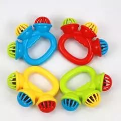 Bebê recém-nascido chocalho bola brinquedos, segurando a mão Bell, brinquedos sensoriais, materiais de segurança para crianças, 0-24 meses, 4pcs - loja online