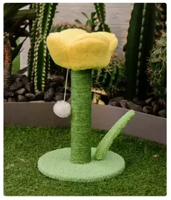 Torre de gato em forma de tulipa, coluna para arranhar sisal, placa para arranhar gatos, brinquedos fofos para provocar gatinho, casa de árvore para gatos, suprimentos para animais de estimação - Wolf Magazine