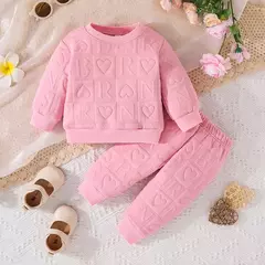 Conjunto de roupas infantis para o dia dos namorados, camiseta e calça de manga comprida, roupa infantil para bebê recém-nascido, 3-24 meses - loja online
