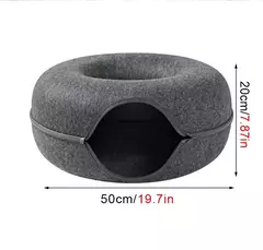 Donut Pet Tunnel House, Cama do gato, Brinquedos interativos, Equipamento esportivo gatinho, Brinquedo do treinamento do gato na internet