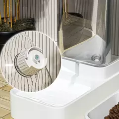 Imagem do Hoopet alimentador de cachorro gato tigela de água de alimentação automática transparente dispensador de armazenamento de alimentos para animais de estimação recipiente filhote de cachorro gatinho acessórios
