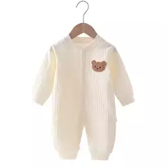 Macacão de urso monocromático para bebê recém-nascido, roupa de uma peça para meninos e meninas, macacão de algodão infantil, outono e primavera, 0-18m, 2020 na internet