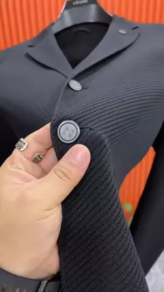 Imagem do Casaco masculino com peito único, casaco de vestido de negócios, blazer masculino elegante, jovem designer de luxo emo, marrom, nova moda, 2024