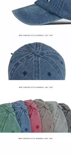 Boné de beisebol para quatro temporadas masculino e feminino, casual retrô lavado de algodão, bordado snapback, proteção solar unissex, verão, 4 estações na internet