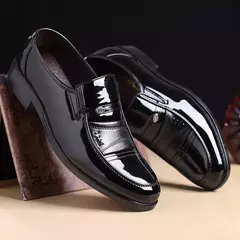 Toe redondo masculino Sapatos Oxford, sapatos formais, Designer de moda, Negócios, Casamento - Wolf Magazine