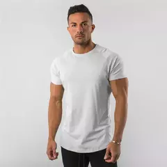 Camiseta masculina de algodão de manga curta, tops lisos, musculação T, corredores musculares, roupas de ginástica masculina, camisa slim fit, camisa fitness - Wolf Magazine