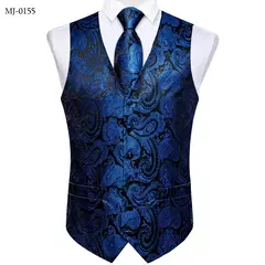 Festa de casamento ouro colete paisley floral jacquard colete masculino 4 pçs colete gravata lenço anel hanky abotoaduras conjunto dibangu na internet