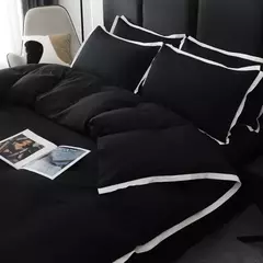 Estilo simples conjuntos de cama ?????????? ????? lavado escovado Duvet Cover com fronha lençóis de luxo conjunto cama rainha/king size - Wolf Magazine