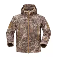Jaquetas de caminhada de lã camuflada para homens, blusão masculino, roupas táticas, outono, 2024