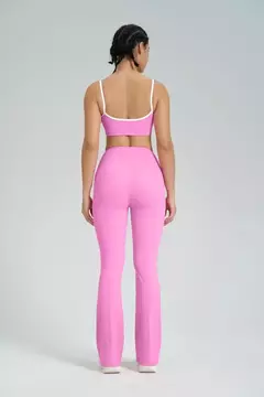 Terno de Yoga Patchwork de duas peças para mulheres, cintura alta Flare Leggings, roupas de treino Fitness Sportswear agasalho - Wolf Magazine
