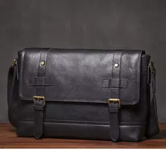 ROOG-Maleta de couro genuíno, bolsa mensageiro de luxo masculina, estilingue de ombro vintage, tiracolo para iPad 12.9 ", alta qualidade