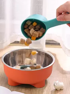 1pc tigela de quatro pernas de cor sólida de aço inoxidável para cães de estimação e tigela de gato para uso interno e externo - Wolf Magazine