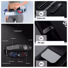 Cinto de corrida com garrafa de água para homens e mulheres, bolsa esportiva para celular, mochila de verão, ginástica fitness, maratona invisível na internet