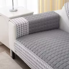 Imagem do Anti-Slip Houndstooth Lace Sofa Slipcovers, Capas de assento do sofá, Pet Friendly, Capa de sofá, Docor, Sofá acolchoado
