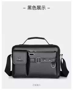 Bolsa de ombro de grande capacidade bolsa de mensageiro masculina de couro business commuter bolsa impermeável resistente ao desgaste pode ser armazenada - comprar online