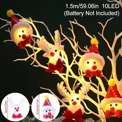 Snowman LED Garland String Light, ornamento de árvore de Natal, Feliz Natal Decorações para casa, presentes de Natal, 2024 - comprar online