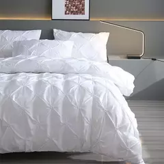 Monocromático confortável Quilt Cover para adultos, roupa de cama, White Bed Cover, fronha, Queen e King Duvet Cover Set, luxo, novo, 3PCs na internet