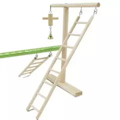 1pc pássaros brinquedo escadas de madeira balanço scratcher poleiro escalada 3/4/5/6 escada gaiola pássaro hamsters papagaio brinquedos pendurado suprimentos para animais de estimação