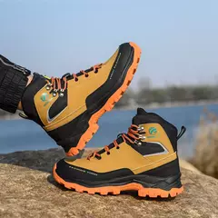 Botas de toe de aço protetor anti-perfuração, calçados esportivos indestrutíveis, estilo impermeável, homens e mulheres na internet
