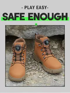 Botas de segurança impermeáveis para homens, Botas de trabalho em aço indestrutível, Anti-Smash, Resistente a facadas, Sapatos de motociclista - Wolf Magazine