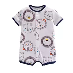 Macacão de manga curta para bebês meninas e meninos, 100% algodão, roupas recém-nascidas, macacões infantis, roupas infantis, verão, 2023 na internet