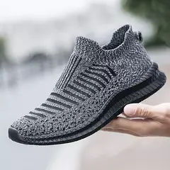 Respirável sapatos casuais masculinos leves ao ar livre sapatos de caminhada anti-deslizamento tênis masculinos deslizamento em apartamentos sapatos vulcanizados 2023