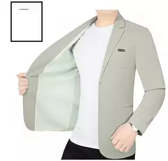 Blazers de negócios finos e respiráveis masculinos, casacos casuais, jaquetas de secagem rápida masculinas, alta qualidade, 4XL, verão, novo - loja online