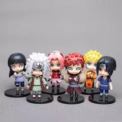 6 estilos 9cm anime naruto figuras pvc q versão boneca gaara kakashi figura decoração do quarto anime figura - loja online