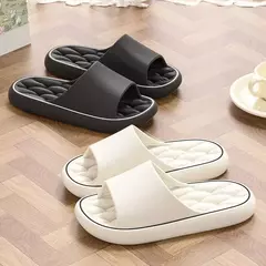 Plataforma grossa banheiro casa chinelos moda feminina sola macia eva slides interiores mulher sandálias 2024 verão antiderrapante flip flops - loja online