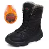 Botas de neve de pelúcia impermeáveis masculinas, tênis super quentes, tornozelo, botas ao ar livre do deserto, inverno