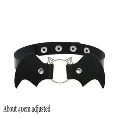 Mulher preto punk gargantilha colar sexy couro do plutônio coração bloqueio chave pico chocker gótico cosplay acessórios festa jóias - comprar online