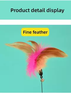 Brinquedos interativos para gatos, brinquedos engraçados de penas com sino, coleira para animais de estimação, gatinho, varinha de provocação, brinquedos de treinamento para gatos - comprar online