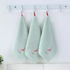 Toalha quadrada de algodão pequena para crianças, Toalha bordada para limpeza de carro, Toalha infantil, 25x25cm na internet