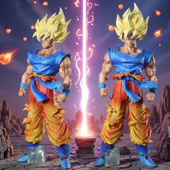 27cm duas cabeças em dragon ball z son goku figura super saiyan son goku figuras de ação pvc estátua coleção modelo presente brinquedos na internet