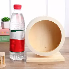 Natural Madeira Hamster Roda, Correndo Brinquedo, Roda De Rolo, Exercício, Pequeno Pet, Acessórios Esportivos - comprar online