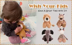 Brinquedos de pelúcia de pelúcia para crianças, bonecas macias, selva, leão, elefante, tigre, cachorro, raposa, macaco, veado, presente kawaii para crianças, hobbie - loja online