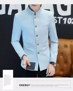 Jaqueta de negócios estilo chinês masculina, terno fino, casual, high-end, simples, elegante moda, festa, compras, cavalheiro, alta qualidade, 2022 na internet