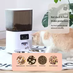Alimentador automático para animais de estimação, 5l, com câmera, alimentador automático para gatos, dispensador inteligente de comida para cães, temporizador wi-fi, tigela de alimentação de aço inoxidável (sem plugue 5v 2a) - Wolf Magazine