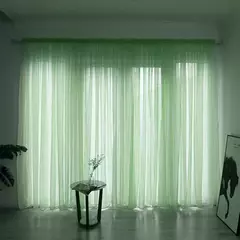 Cortinas transparentes de tule para sala de estar, cortina transparente para janela, haste de bolso, painel de quarto, decoração de tecido - loja online