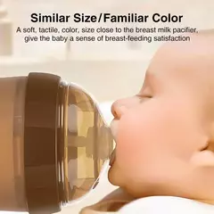 Mamadeira de silicone antiderrapante dos 0 aos 3 anos, diâmetro largo, anti-queda, imitação de leite materno, sem bpa, 150ml-250ml - loja online