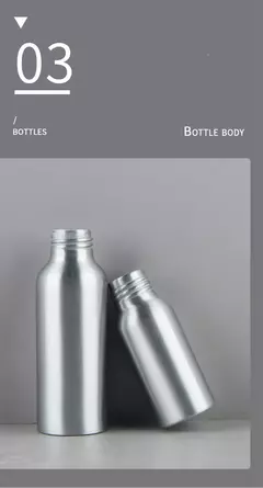 Garrafa de alumínio 20 pces com tampa 30ml-garrafa de alumínio 500ml garrafas recarregáveis garrafa de viagem recipiente cosmético portátil Jx156-20