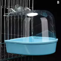 Banho de pássaro suspenso, impermeável, resistente ao desgaste, fácil de limpar, estilo gaiola, banho externo para pássaros, como papagaios e minho - Wolf Magazine