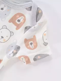 Recém-nascido manga curta em torno do pescoço macacão, onesies para bebês meninos e meninas, desenhos animados flores animais impressão, roupas infantis, 4pcs - Wolf Magazine